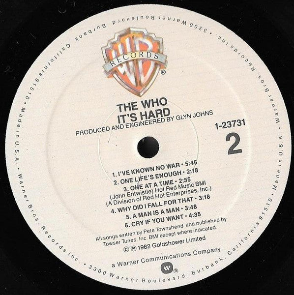 The Who - It's Hard - LP 4