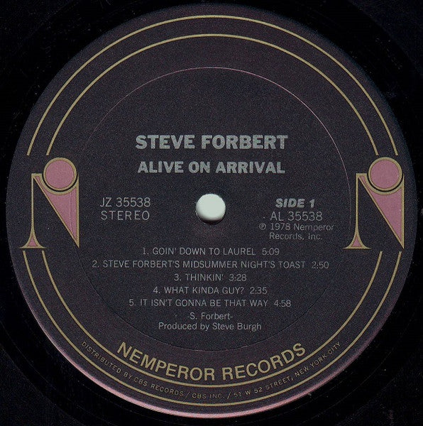 Steve Forbert - Alive On Arrival - LP 3