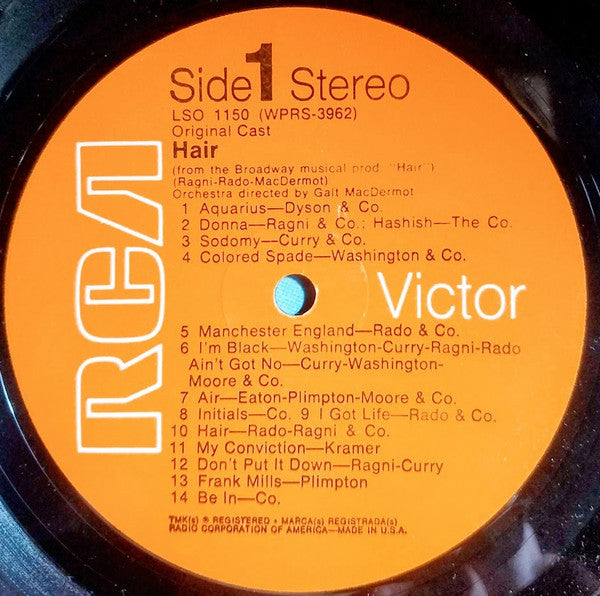Various - Hair - The American Tribal Love-Rock Musical (The Original Broadway Cast Recording) - Vinyl, LP, Album, Repress, Stereo 3