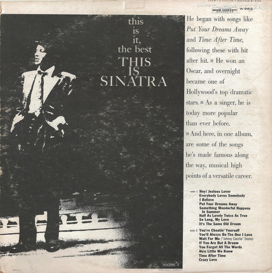 Frank Sinatra - This Is Sinatra Volume Two - LP 2