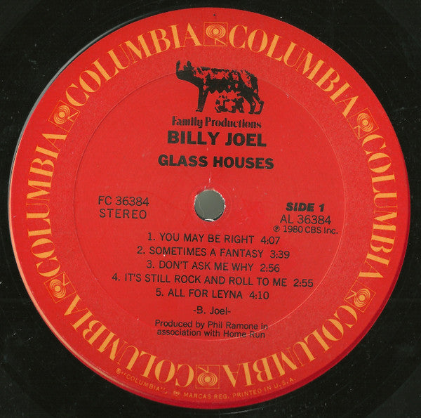 Billy Joel - Glass Houses - LP 3