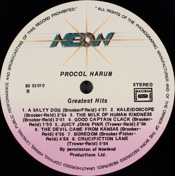 Procol Harum - Greatest Hits - LP 4