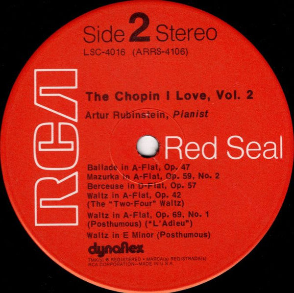 Artur Rubinstein - The Chopin I Love Volume 2 - LP 3