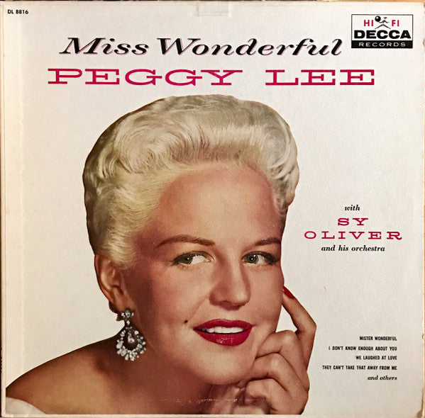Peggy Lee - Miss Wonderful - VINTAGE vinyl record for sale