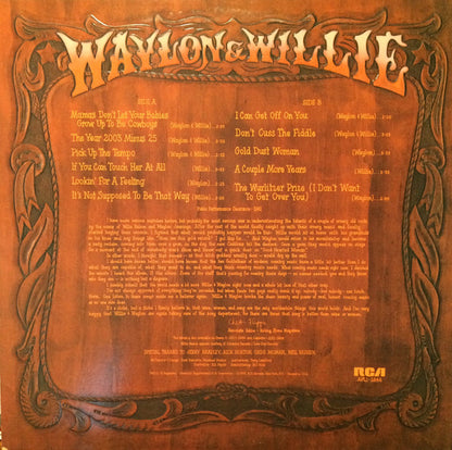 Waylon Jennings & Willie Nelson - Waylon & Willie - LP 2