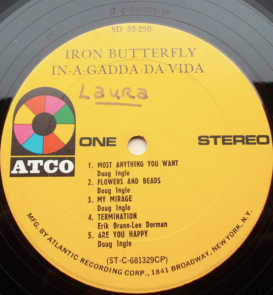 Iron Butterfly - In-A-Gadda-Da-Vida - LP 3