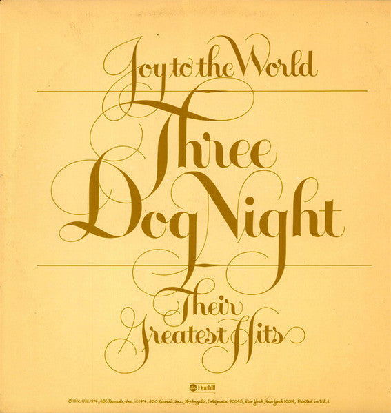 Three Dog Night - Joy To The World - Their Greatest Hits - LP 2