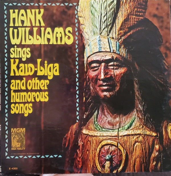 Hank Williams - Singsa Kaw-Liga and Other Humerous Songs - VINTAGE vinyl record for sale