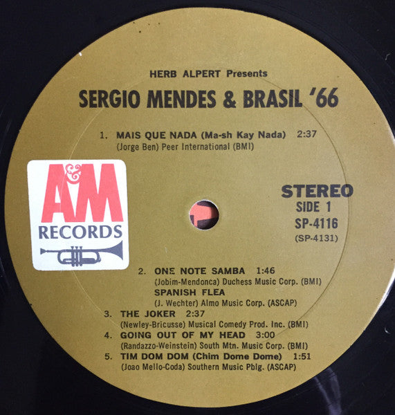 Sérgio Mendes & Brasil '66 - Herb Alpert Presents Sergio Mendes & Brasil '66 - LP 3