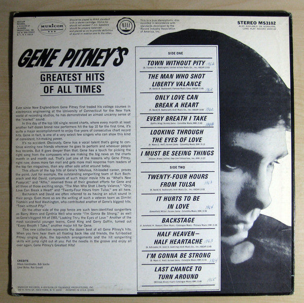 Gene Pitney - Greatest Hits Of All Time - LP 2