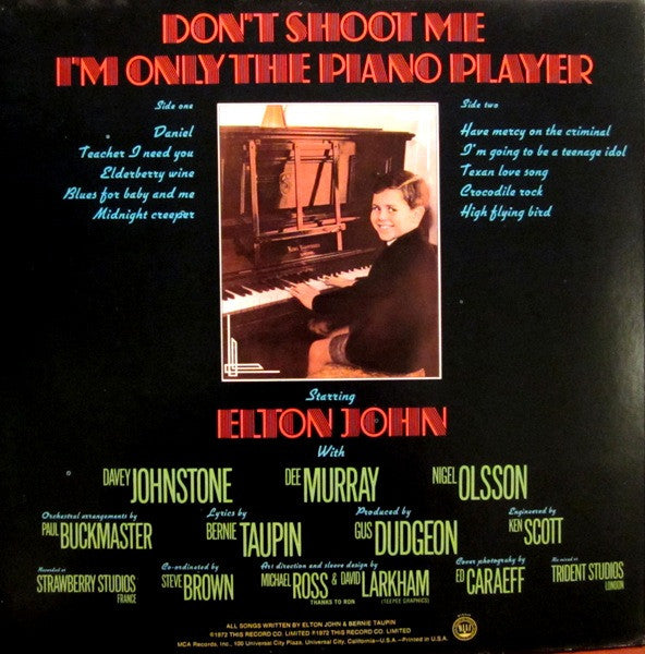 Elton John - Don't Shoot Me I'm Only The Piano Player - LP 2