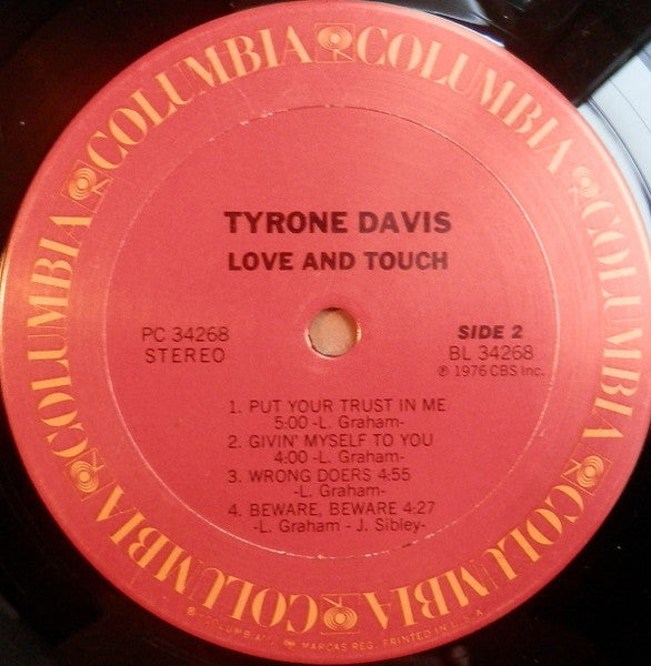 Tyrone Davis - Love And Touch - LP 3
