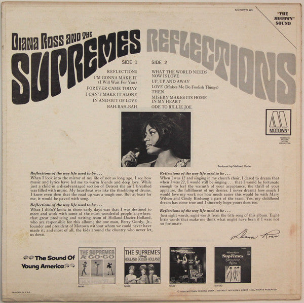 Diana Ross And The Supremes - Reflections - LP 2