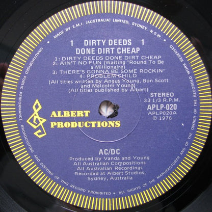 AC/DC - Dirty Deeds Done Dirt Cheap - LP 3