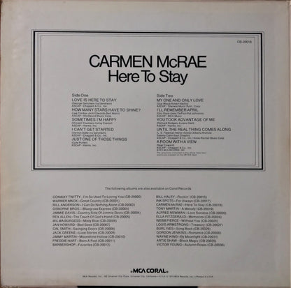 Carmen McRae - Here To Stay - LP 2