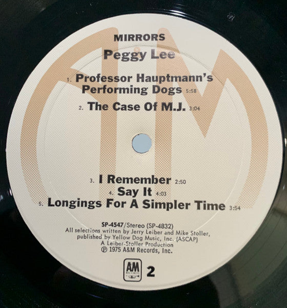 Peggy Lee - Mirrors - LP 4