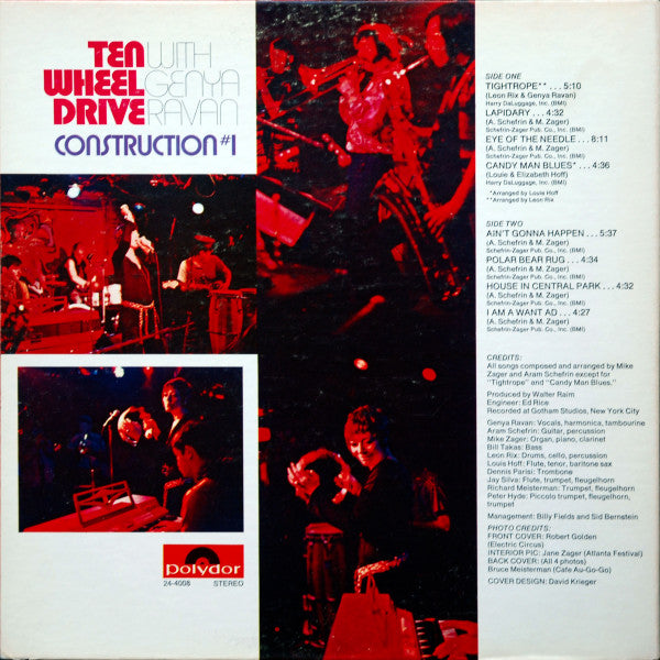 Ten Wheel Drive With Genya Ravan - Construction #1 - LP 3