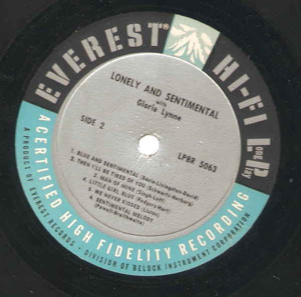 Gloria Lynne - Lonely And Sentimental - LP 3