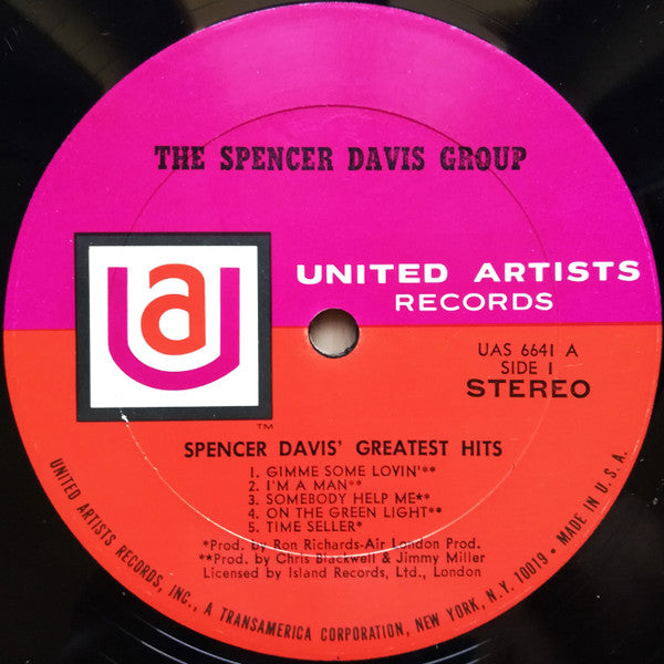 The Spencer Davis Group - Spencer Davis' Greatest Hits - LP 3