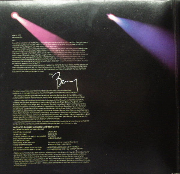 Barry Manilow - Live - LP 2