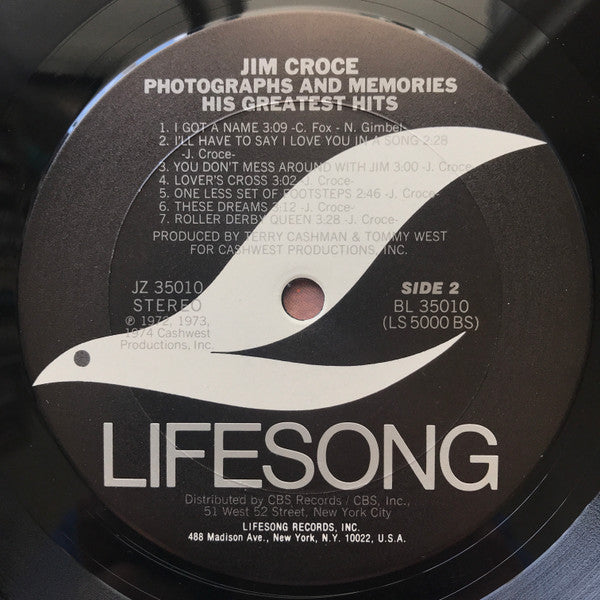 Jim Croce - Photographs & Memories: His Greatest Hits - LP 4