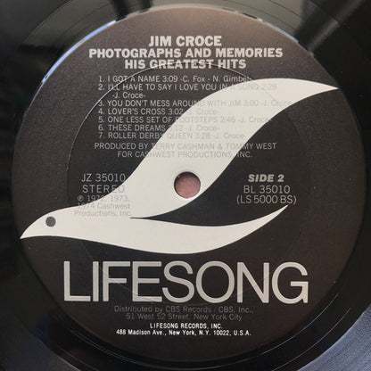 Jim Croce - Photographs & Memories: His Greatest Hits - LP 4