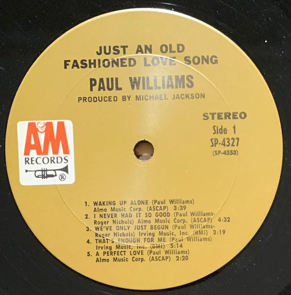 Paul Williams (2) - Just An Old Fashioned Love Song - Vinyl, LP, Album