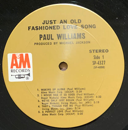 Paul Williams (2) - Just An Old Fashioned Love Song - Vinyl, LP, Album