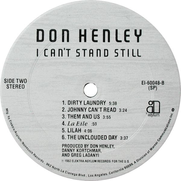 Don Henley - I Can't Stand Still - LP 4