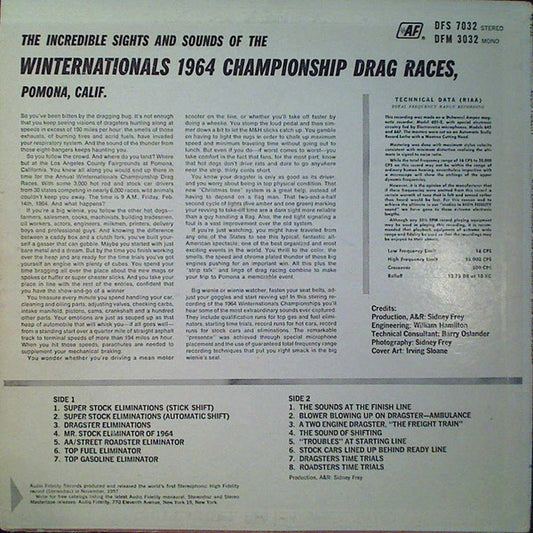 No Artist - Winternationals 1964 Championship Drag Races Pomona - Vinyl, LP, Stereo 2