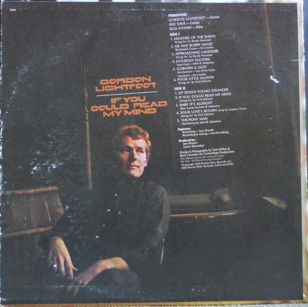 Gordon Lightfoot - If You Could Read My Mind - LP 2
