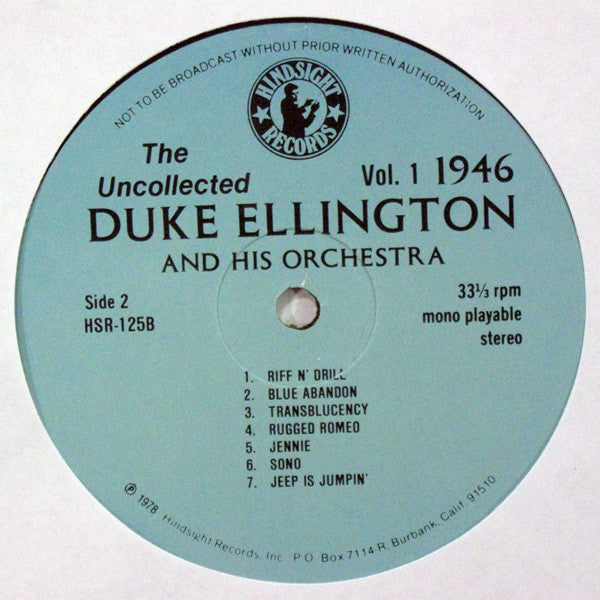 Duke Ellington And His Orchestra - The Uncollected Duke Ellington, Vol. 1, 1946 - LP 4