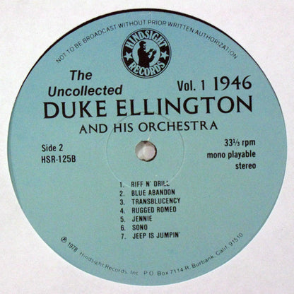 Duke Ellington And His Orchestra - The Uncollected Duke Ellington, Vol. 1, 1946 - LP 4