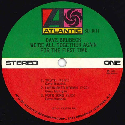 Dave Brubeck - We're All Together Again For The First Time - LP 3