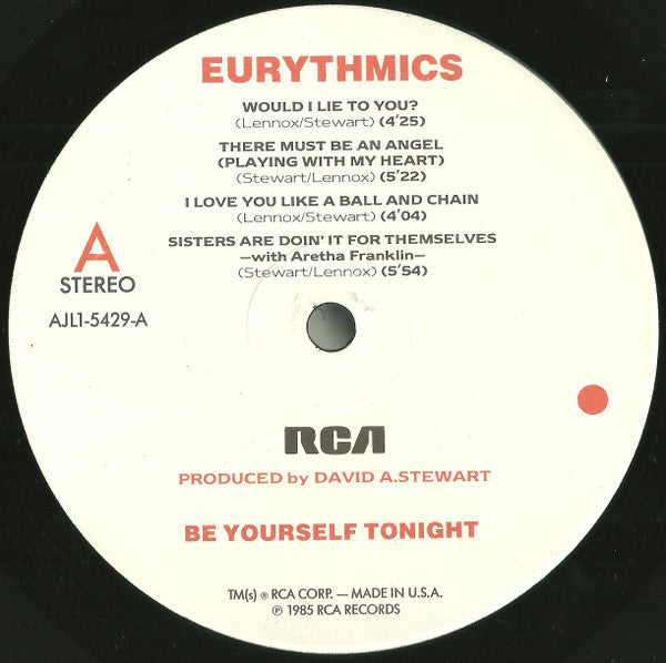 Eurythmics - Be Yourself Tonight - LP 4