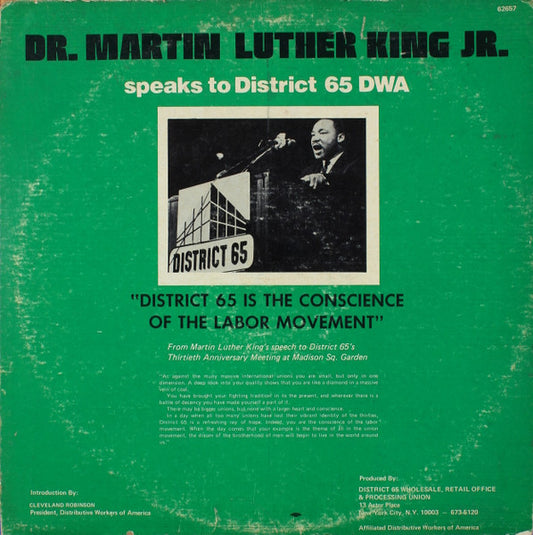 Dr. Martin Luther King Jr. - Dr. Martin Luther King Jr. Speaks To District 65 DWA - LP