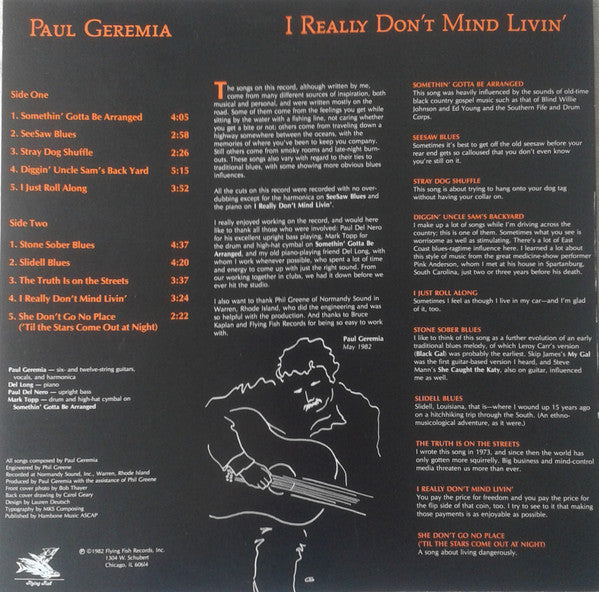 Paul Geremia - I Really Don't Mind Livin' - LP 2