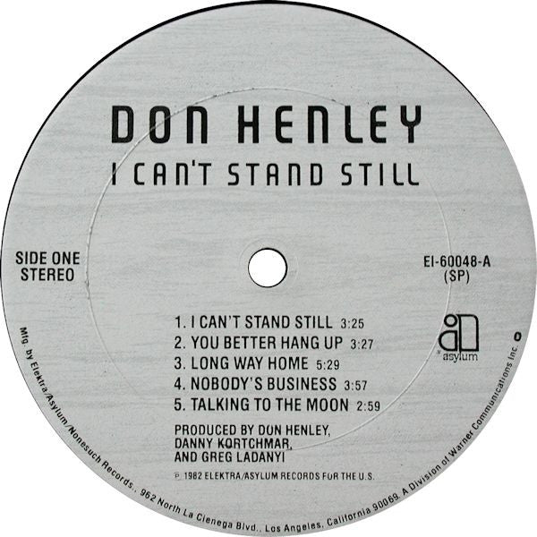 Don Henley - I Can't Stand Still - LP 3