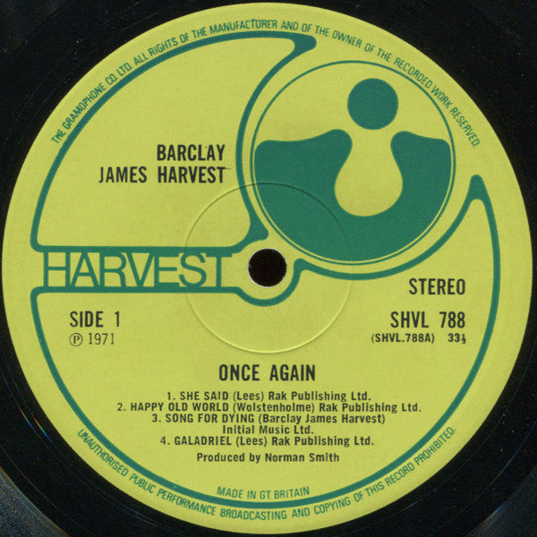Barclay James Harvest - Once Again - Vinyl, LP, Album, Stereo