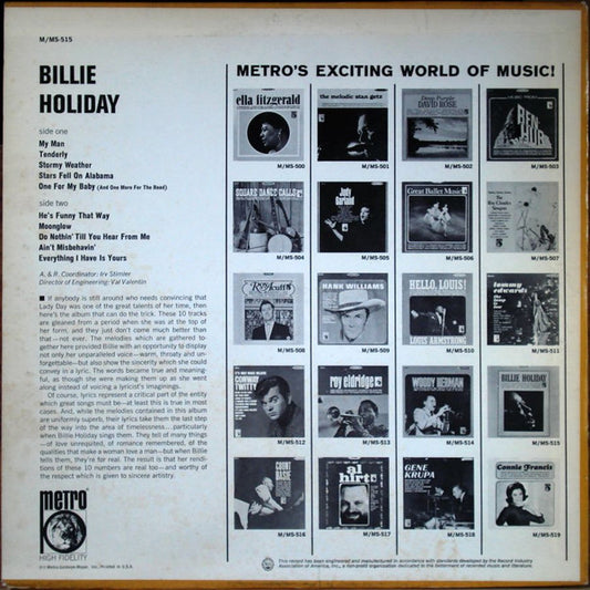 Billie Holiday - Billie Holiday - LP 2