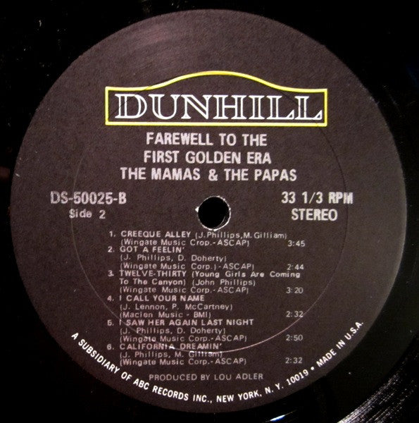 The Mamas & The Papas - Farewell To The First Golden Era - LP 4