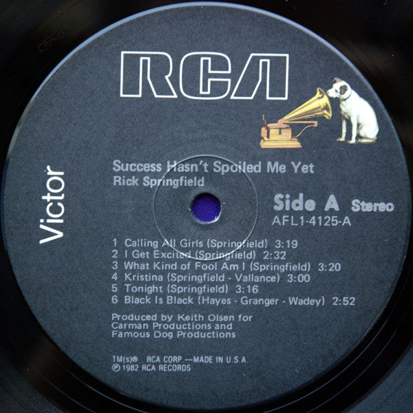 Rick Springfield - Success Hasn't Spoiled Me Yet - LP 3