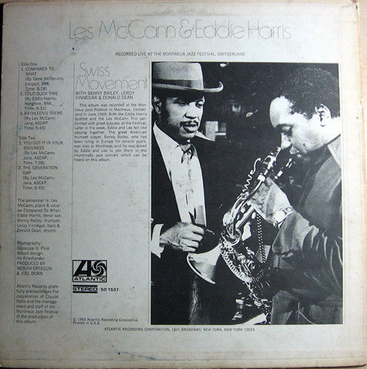 Les McCann & Eddie Harris - Swiss Movement - LP 2