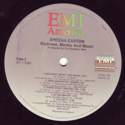Sheena Easton - Madness, Money And Music - LP 4