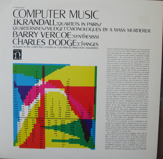 Randall/Vercoe/Dodge - Computer Music - LP