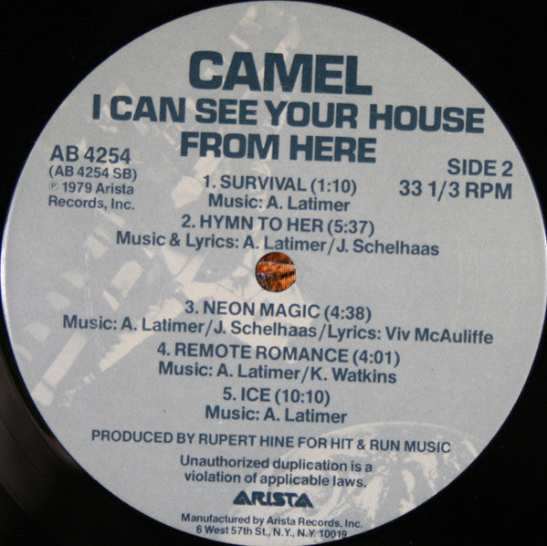 Camel - I Can See Your House From Here - LP 4