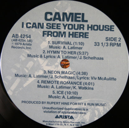 Camel - I Can See Your House From Here - LP 4