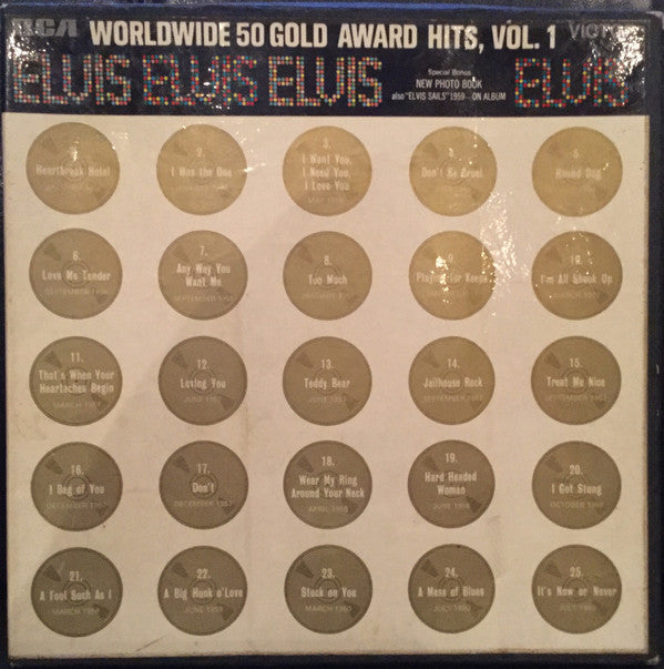Elvis Presley - Worldwide 50 Gold Award Hits Vol 1 - VINTAGE vinyl record for sale