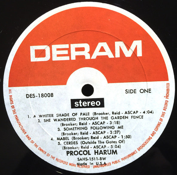 Procol Harum - Procol Harum - Vinyl, LP, Album, Reissue, Stereo