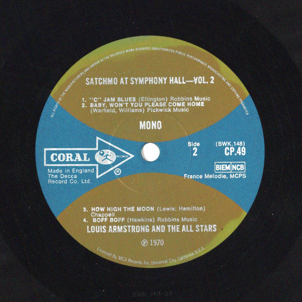 Louis Armstrong And The All Stars - Satchmo At Symphony Hall Vol.2 - LP 4